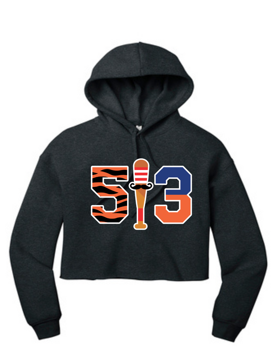 The "IMac Special" 513 Cropped Hoodie - Dark Grey