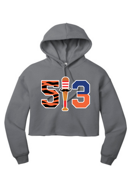 The "IMac" Special 513 Cropped Hoodie - Storm