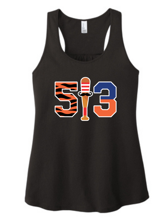 Ladies 513 Racerback Tank -Black